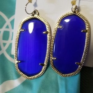 Kendra Scott Danielle Earrings Cobalt Blue